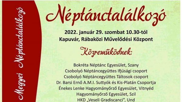 Megyei néptánctalálkozót rendeznek a Rábaközi Művelődési Központban