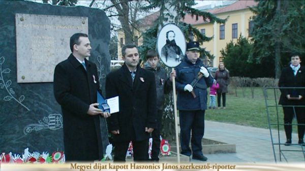 Megyei díjat kapott Haszonics János szerkesztő-riporter és Áldozó István, a megyei levéltár igazgatóhelyettese